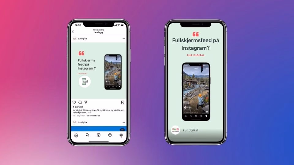 aInstagram Feed i stående format