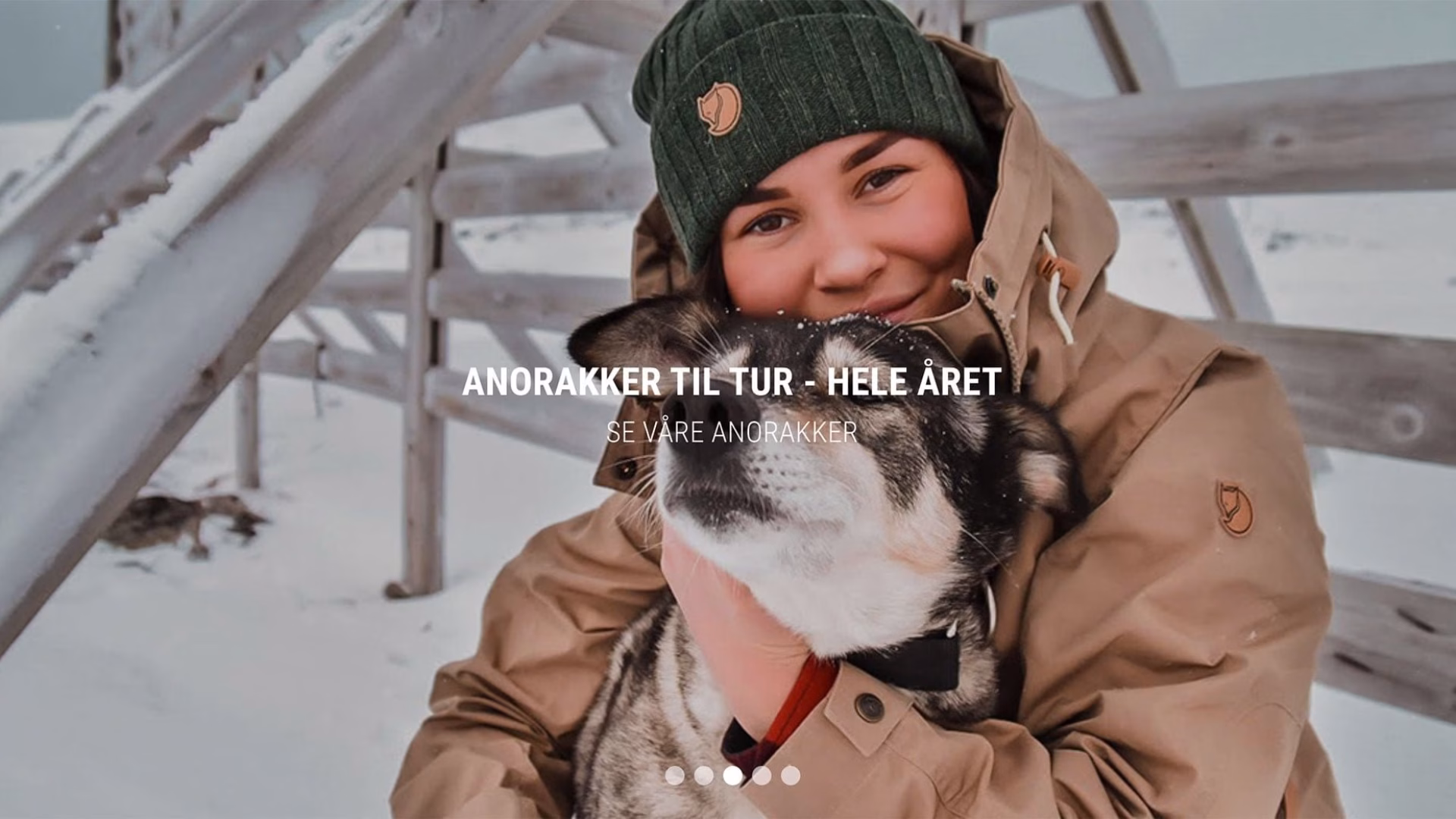 Skjermbilde fra Fjellrevenshop.no